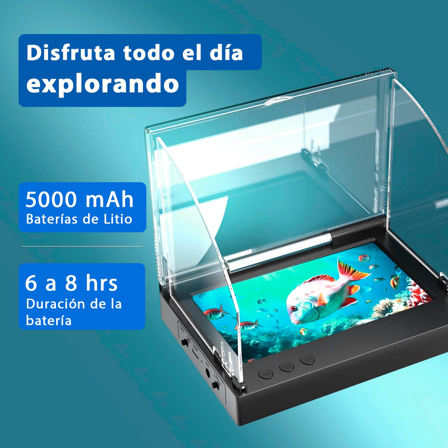 Cámara Submarina – Convierte la playa en un acuario infinito para tus hijos.